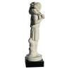Statue du Bon Pasteur, marbre reconstitué - 23 cm (Vue du profil gauche en biais)