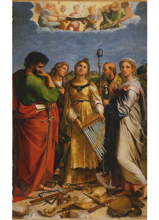 Icon of the ecstasy of Saint Cecilia