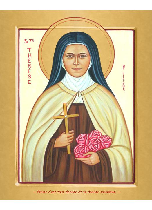 Contemporary icon of Saint Theresa of the Child Jesus