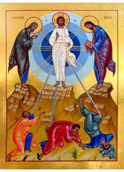 Contemporary icon of the Transfiguration