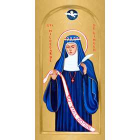 Icon of saint Hildegarde de Bingen, Abbess
