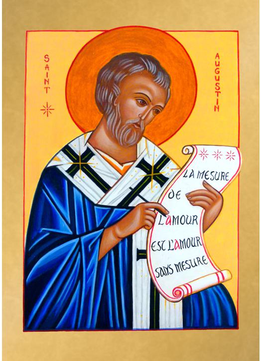 Icon of St Augustine, "La mesure de l'Amour"