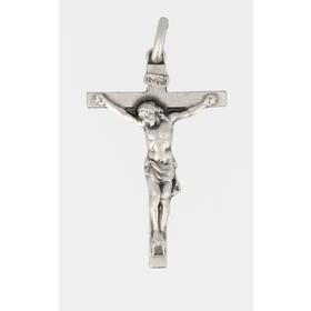 Cruz colgante con cristo de plata maciza