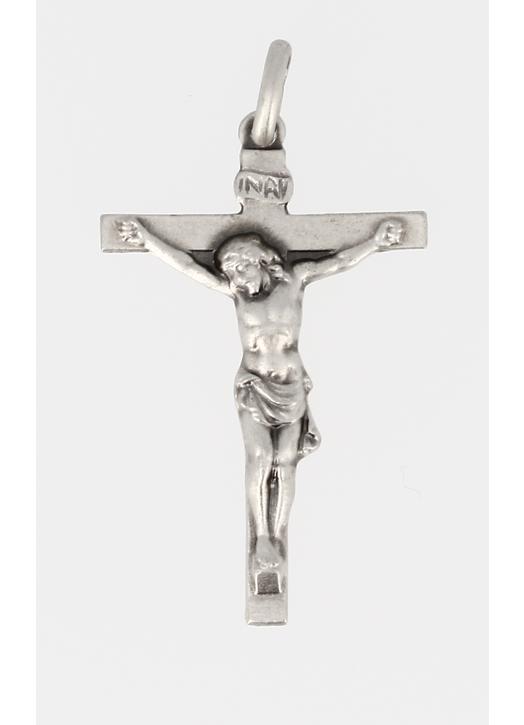 Cruz colgante con cristo de plata maciza