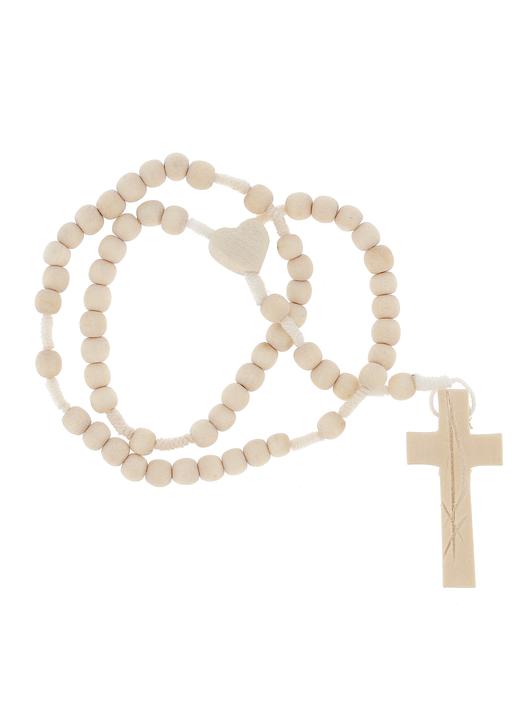 White wooden rosary