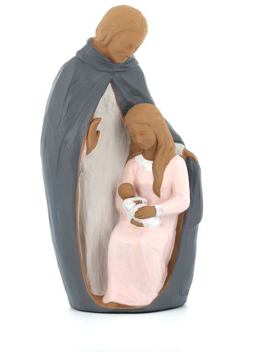 statue of Holy Family polychrome, 30 cm