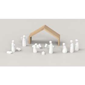 Crèche en albâtre, 15 cm (vue d'ensemble)