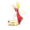 Angel candle holder with harp, in mother-of-pearl (Photophore Ange en nacre - 4)