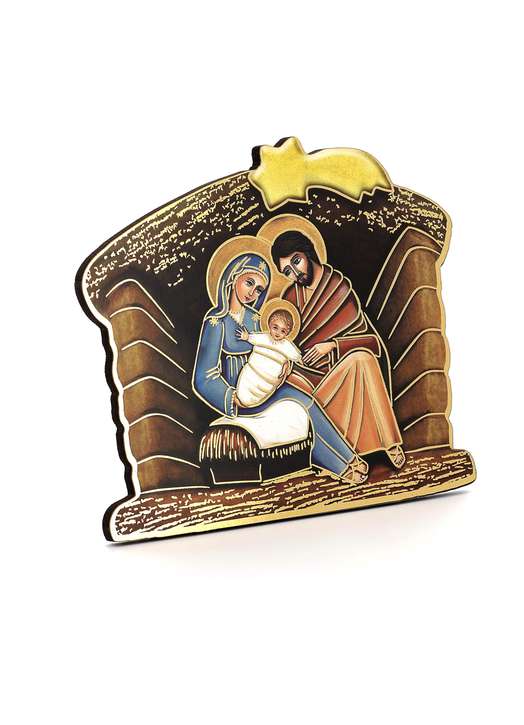 Nativity icon in the form of a Christmas crib