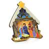 Icono de la Natividad con los Reyes Magos en forma de pesebre