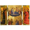 Triptyque du Couronnement de Marie en fond doré