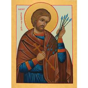 Icon of Saint Sebastian of Y. Denneulin