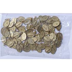 Médailles miraculeuses dorées aluminium - 18 mm - lot de 100