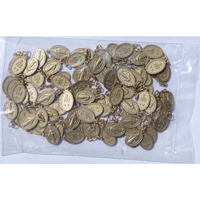 Medallas Milagrosas doradas - aluminio - 18 mm - conjunto de 100