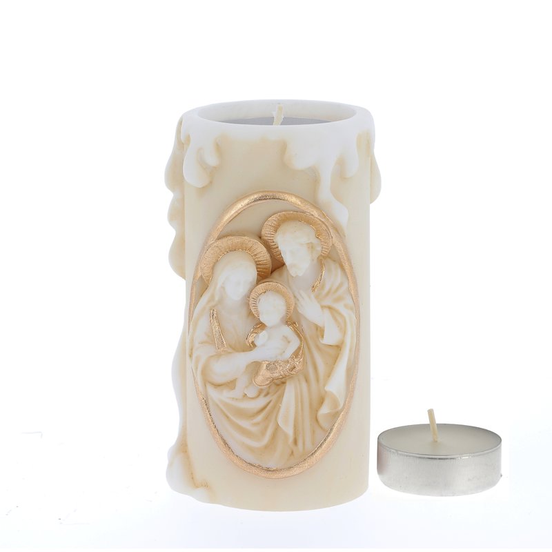 Candle of the Holy Family in alabaster
