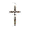 cruz de la buena muerte en metal y madera de olivo