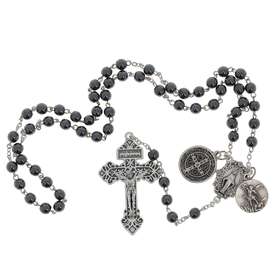 rosary of the fight with the medals of Saint Benedict and Saint Michael