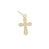 Cross pendant in vermeil, set with stones