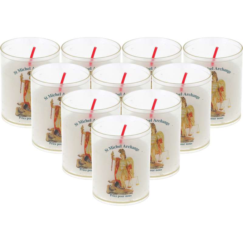 10 candles night lights of saint Michael