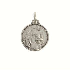Médaille de sainte Jeanne d'Arc, 16 mm - argent massif
