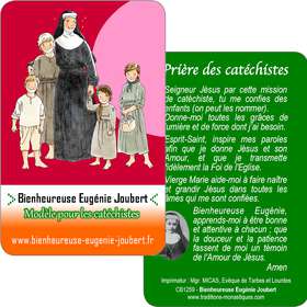 Card-prayer of Blessed Eugénie Joubert (Recto-Verso)