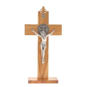 Crucifix of Saint Benedict - Olive wood, 185 mm