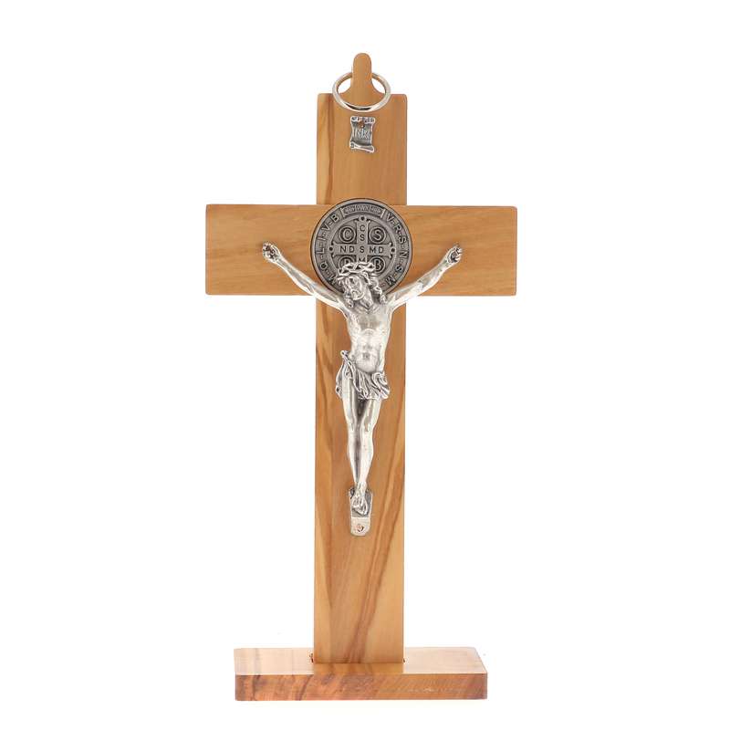 Crucifix of Saint Benedict - Olive wood, 185 mm