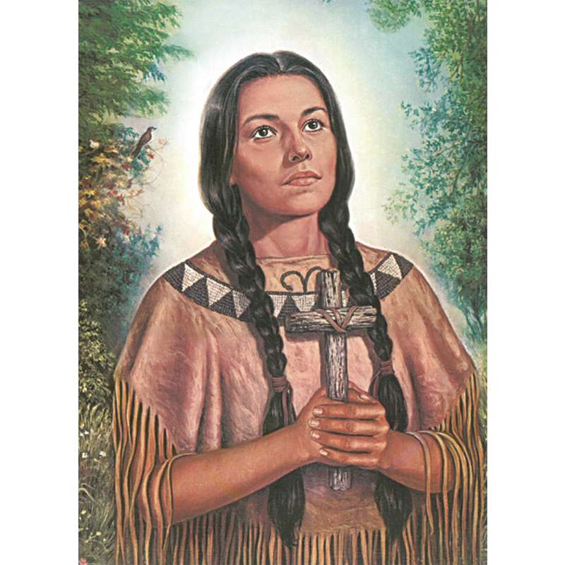 Icon of saint Kateri Tekakwitha