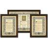 Lazuli altar canons with wooden frames (L'ensemble des 3 canons)