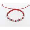 Pulsera roja - tenainier con 10 medallones de Carlo Acutis