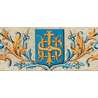 Canon d'autel Jean-Paul II Lazuli encadrement baroque (Ornement IHS)