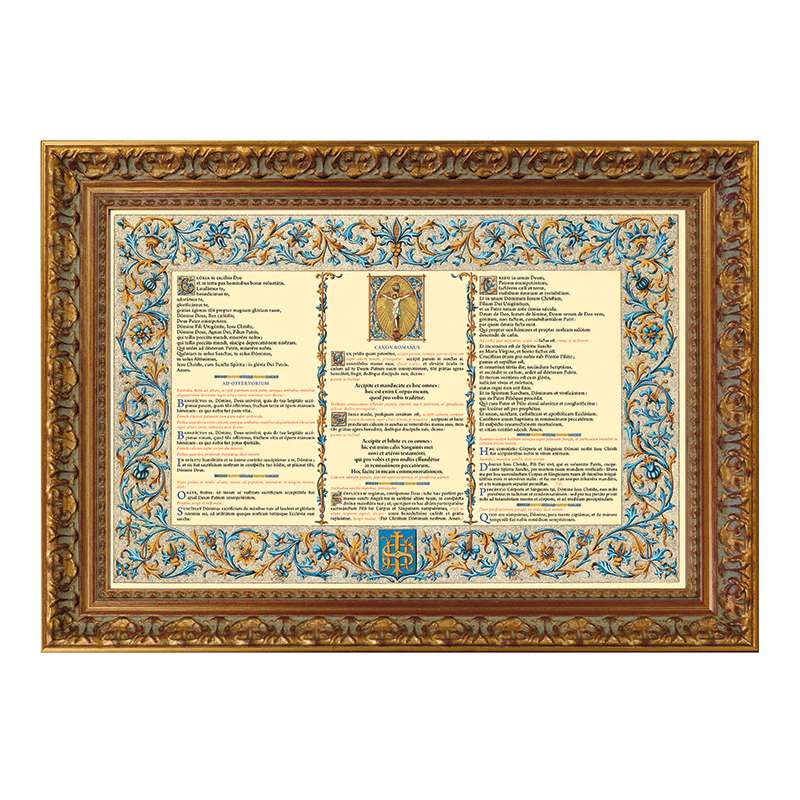 Canon d'autel Jean-Paul II Lazuli encadrement baroque (Vue générale)