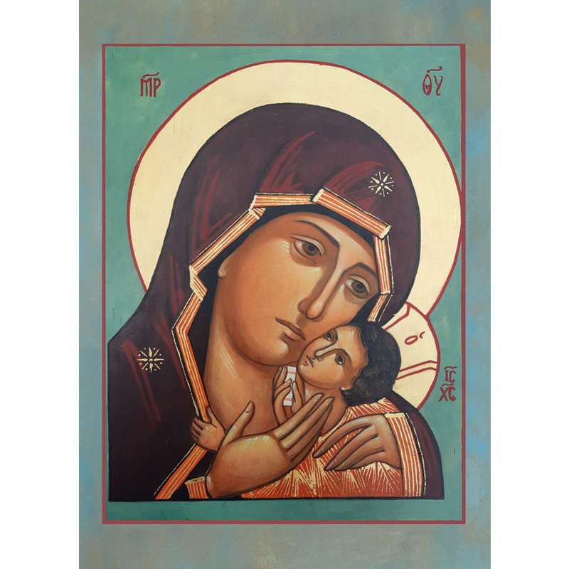 Icon of the Virgin of Tenderness by M. Brebion Icon of the Virgin of Tenderness by M. Brebion