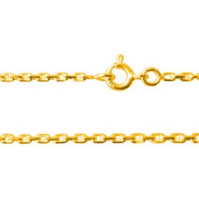 Curbed necklace (gold metal)