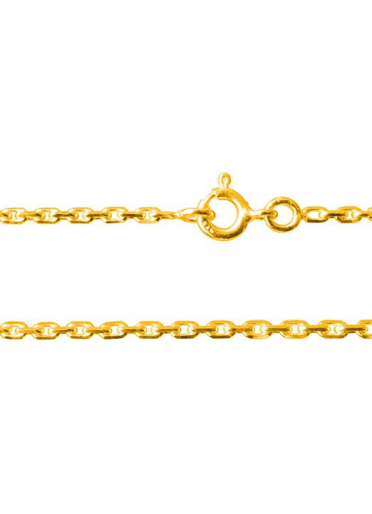 Curbed necklace (gold metal)