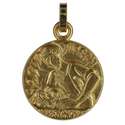 Saint Joseph craftsman medal gold plated- 16 mm