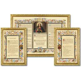 Altar cards "Carmel" with narrow moulding (L'ensemble des 3 canons)