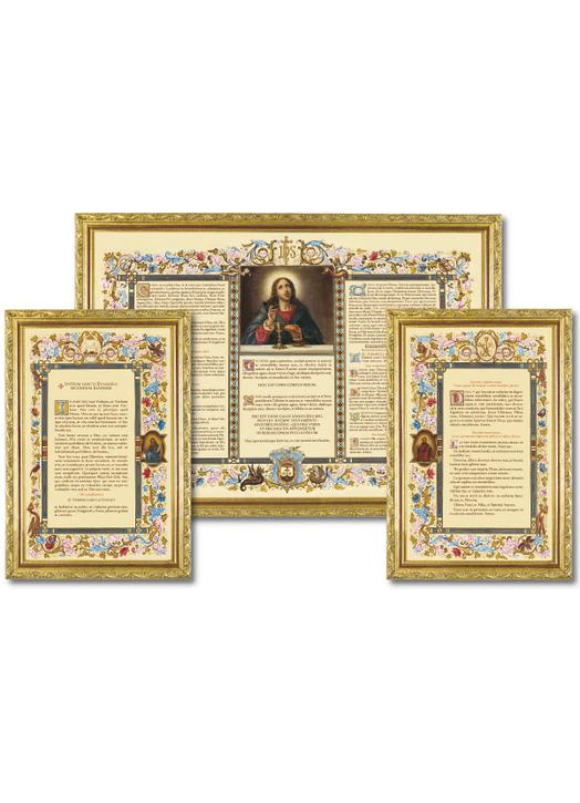 Altar cards "Carmel" with narrow moulding (L'ensemble des 3 canons) Altar cards "Carmel" with narrow moulding (L'ensemble des 3 canons)