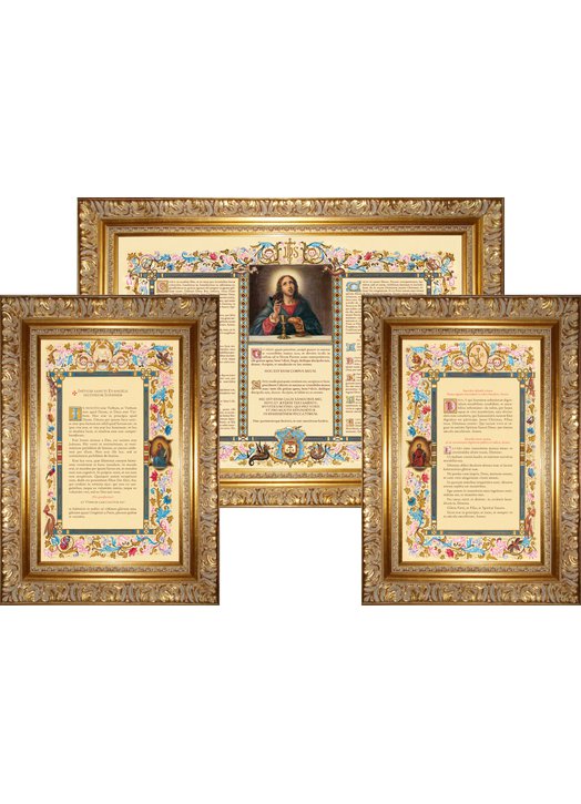 Altar cards "Carmel" with broad moulding (L'ensemble des 3 canons)