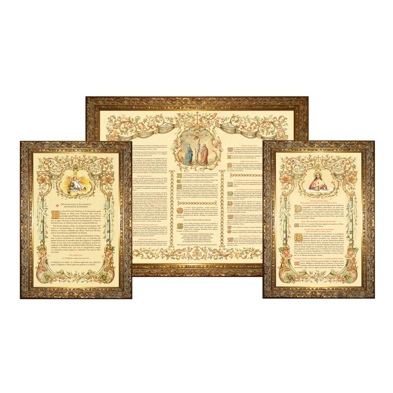 Altar cards "Golden" with broad moulding (L'ensemble des 3 canons)