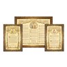 Altar cards "Golden" with broad moulding (L'ensemble des 3 canons)