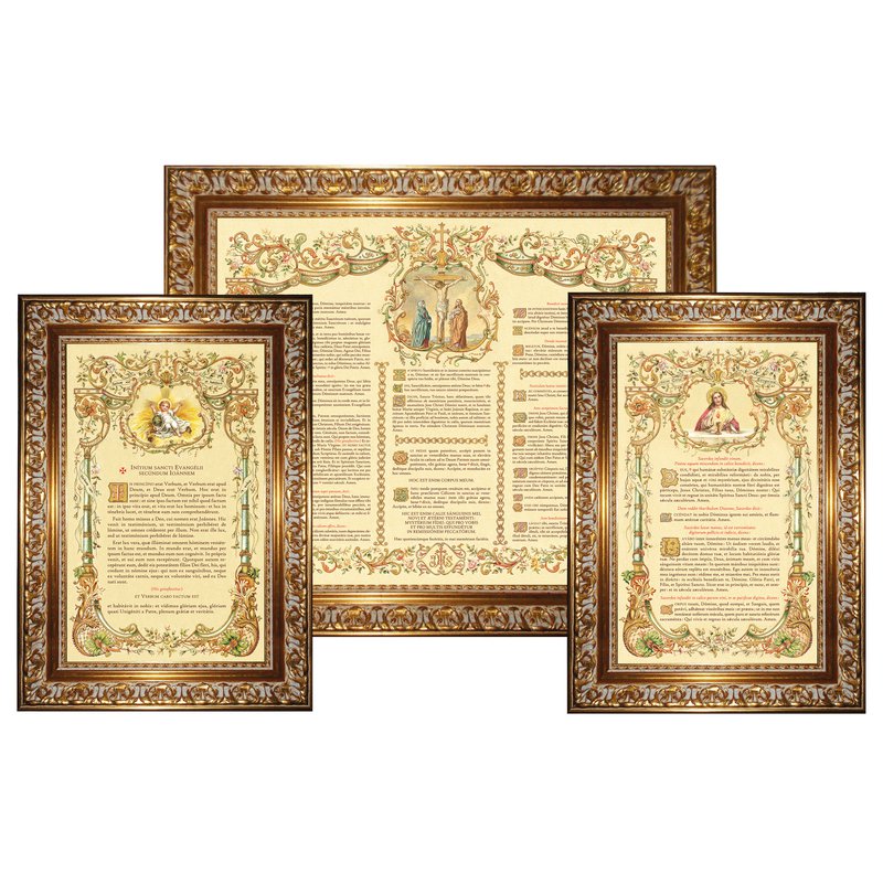 Altar cards "Golden" with broad moulding (L'ensemble des 3 canons)