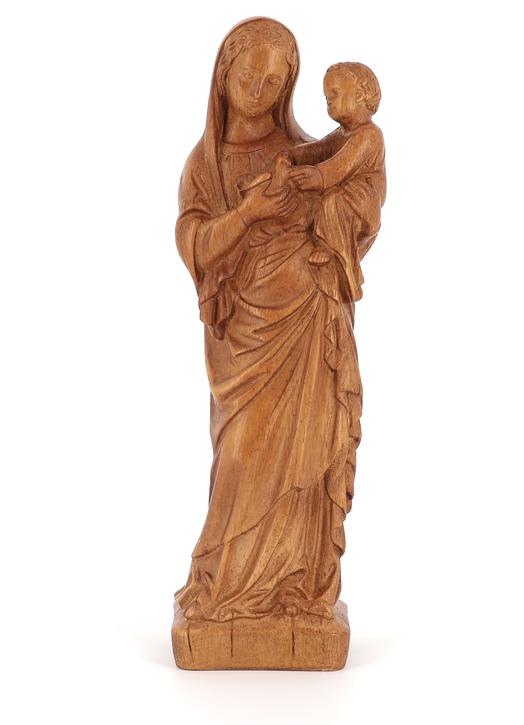 Statue de la Vierge à l'oiseau, 21 cm (Vue de face)