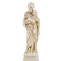 Statue de saint Joseph, ivoire patiné 15 cm