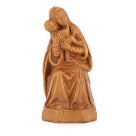 Statue de la Vierge-Marie assise, 15 cm (Vue de face)