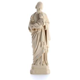 Statue de saint Joseph, ton pierre 20 cm (Vue de face)