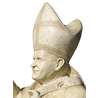 Jean-Paul II (1920-2005) - couleur vieil ivoire, 130 cm (Gros plan du visage profil gauche en biais)
