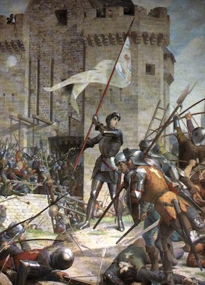 Sainte Jeanne d'Arc au siège d'Orléans par le peintre Lepneveu