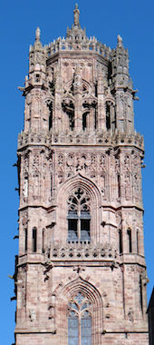 détail du clocher de la cathédrale de Rodez refait par Mgr d'Estaing