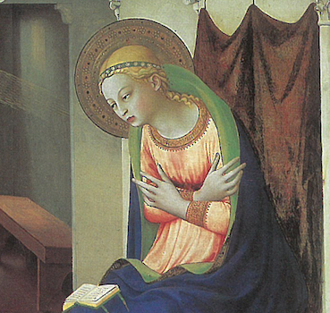 Vierge Marie de l'Annonciation (détail)